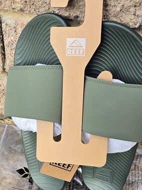 Reef Women's Olive Green Slide Sandals